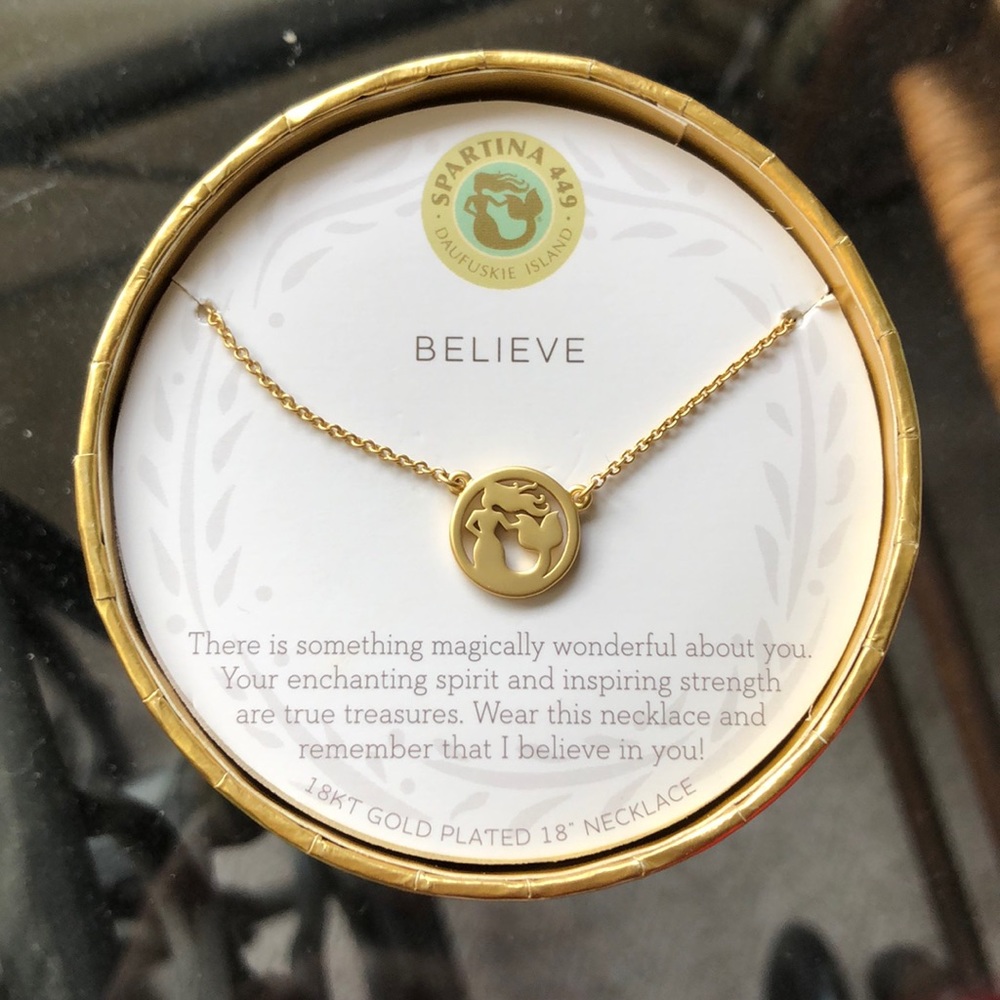 Spartina Sea La Vie Mermaid Gold Necklace